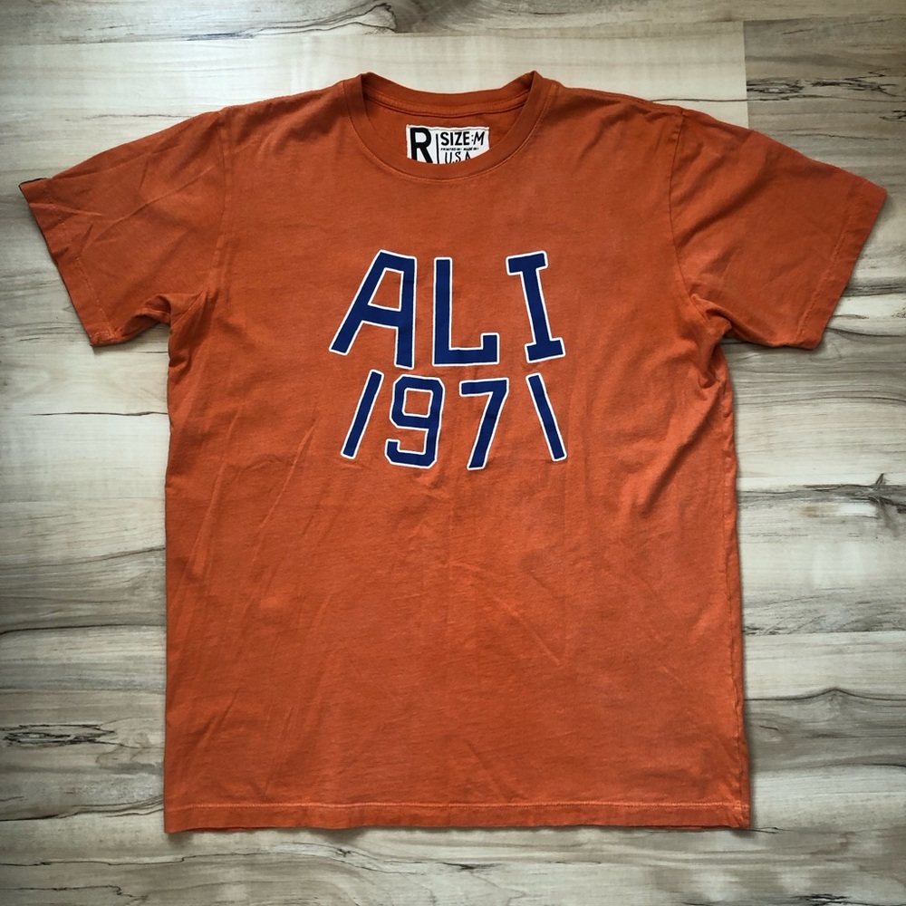 Roots of Fight ALI 1971 Orange Short-Sleeve Tee 100% Cotton Fight of the Century